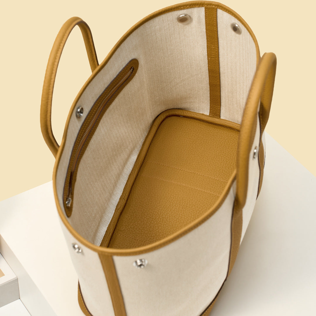 High-end Hermes 2026 Garden Party 30cm Bag Dutch Leather Canvas
