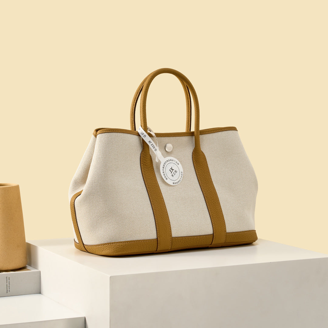 High-end Hermes 2026 Garden Party 30cm Bag Dutch Leather Canvas