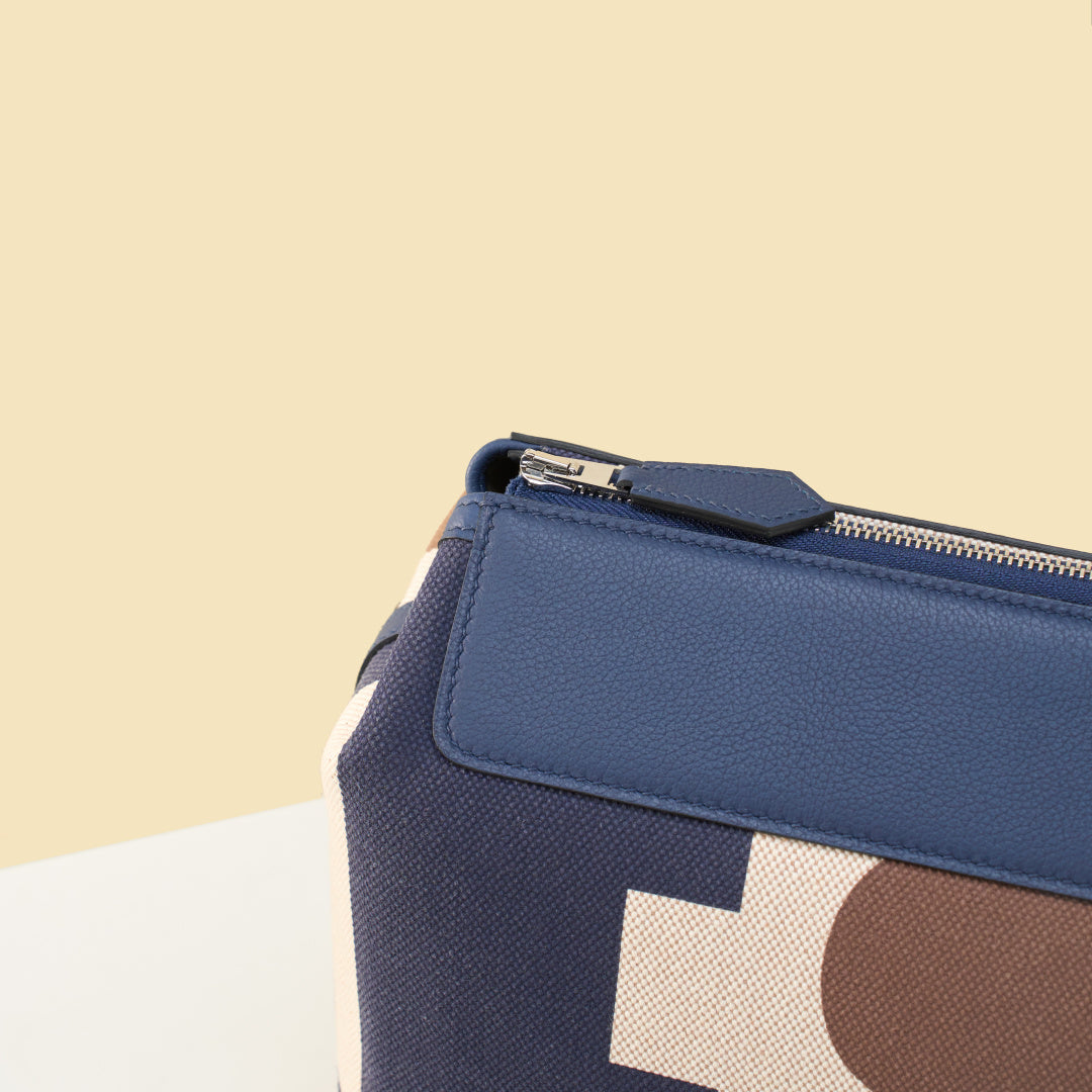 High-end Hermes 2026 R.M.S 12H Bag 30cm Canvas/Togo Leather