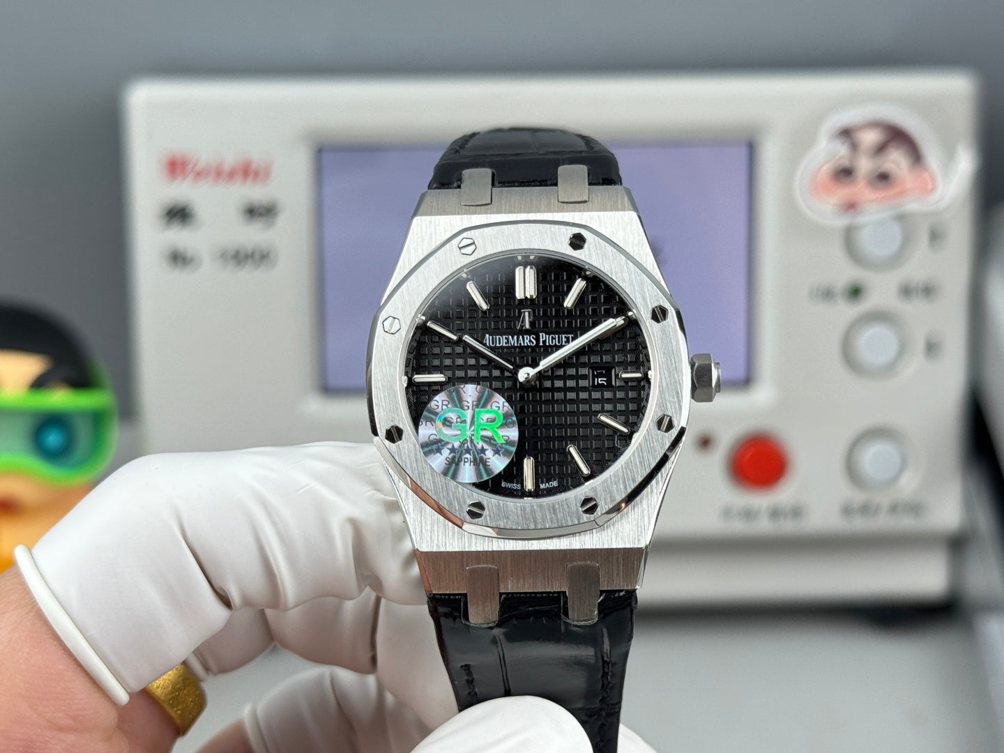 Audemars Piguet Royal 33mm Black Dial  Black Crocodile Leather