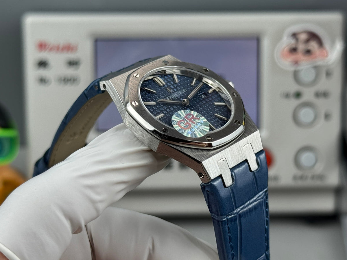 Audemars Piguet Royal Oak Lady 33mm Blue Dial Leather Strap