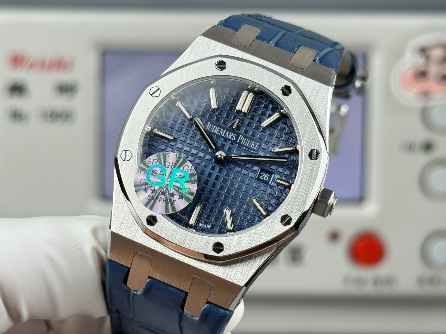 Audemars Piguet Royal 33mm Blue Dial Blue Crocodile Leather