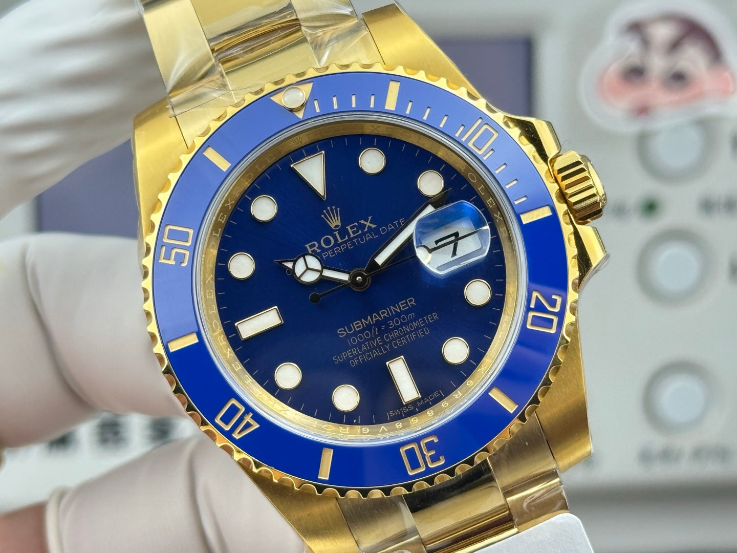 Rolex Submariner Date 41mm Gold Case Blue Ceramic Dial