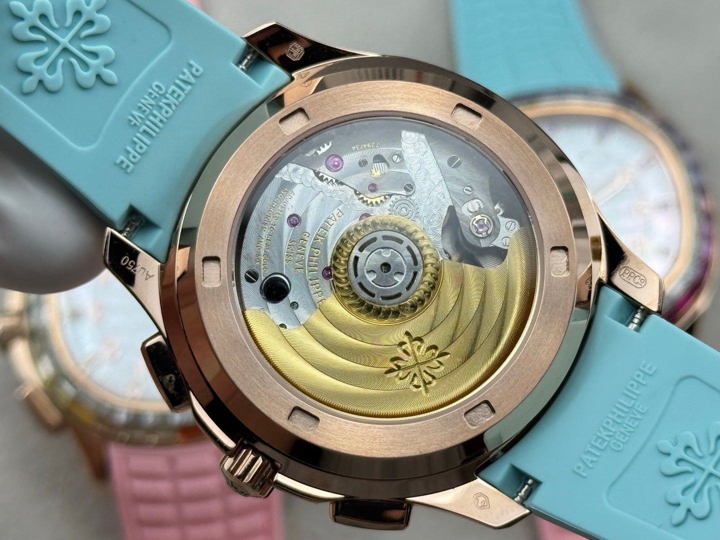 Patek Philippe Aquanaut Luce “Rainbow” Chronograph 40mm Blue Rubber Strap