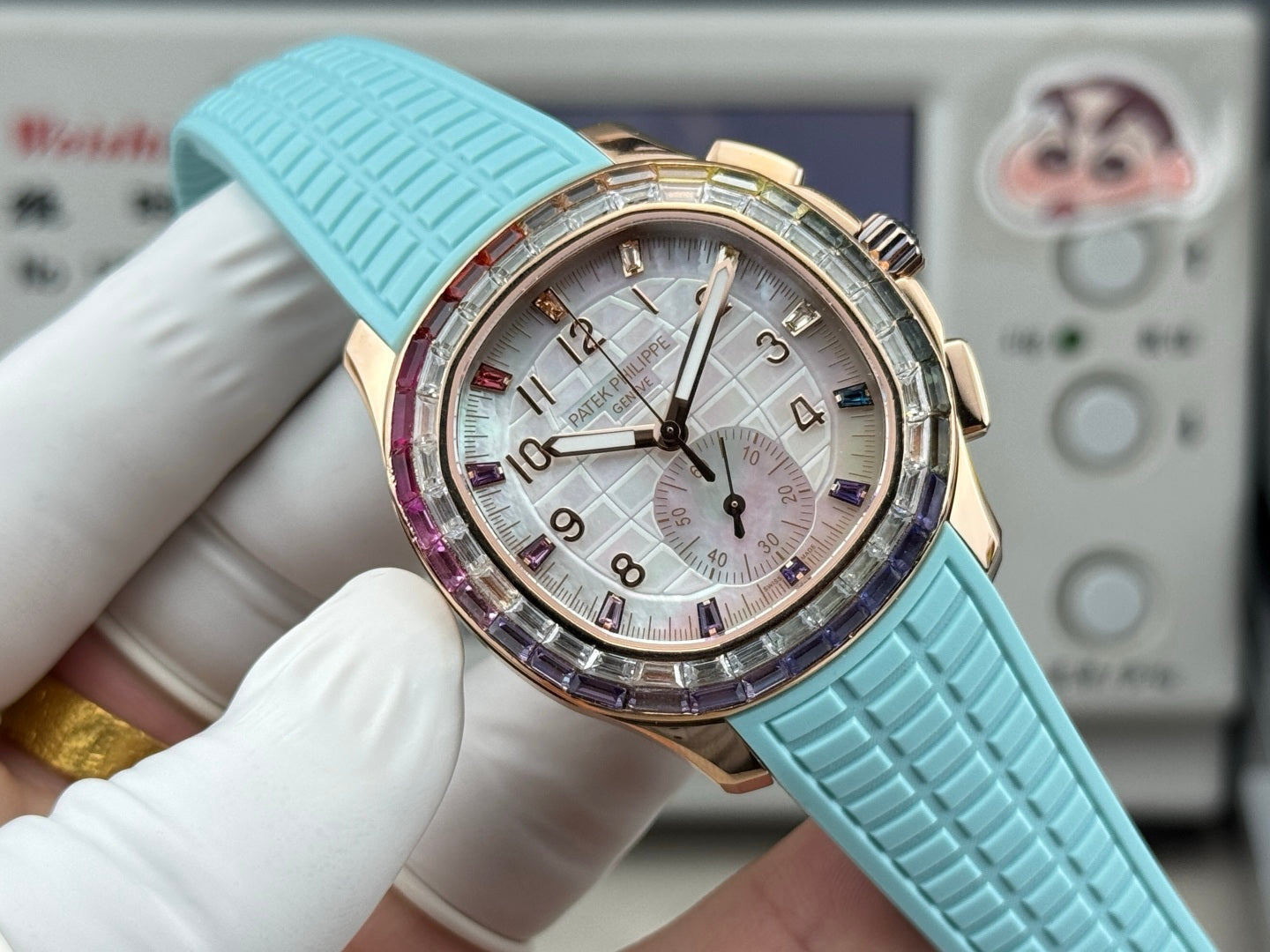 Patek Philippe Aquanaut Luce “Rainbow” Chronograph 40mm Blue Rubber Strap