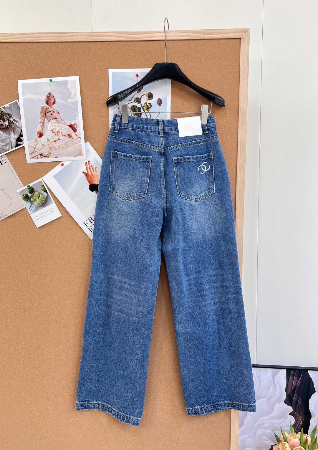 Chanel 2026 Jeans With Rhinestone Pockets Blue Cotton 148279