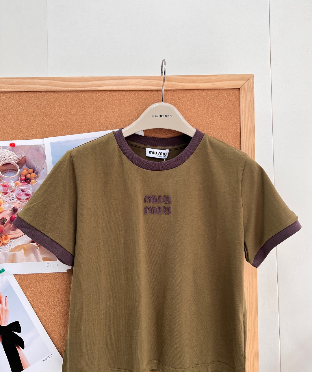 MiuMiu 2026 Shirt Olive Green Cotton 636397