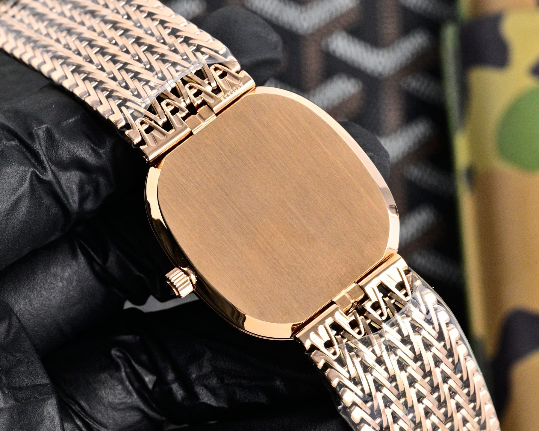 Patek Philippe Golden Ellipse 27mm Navy Blue Dial Rose Gold Strap