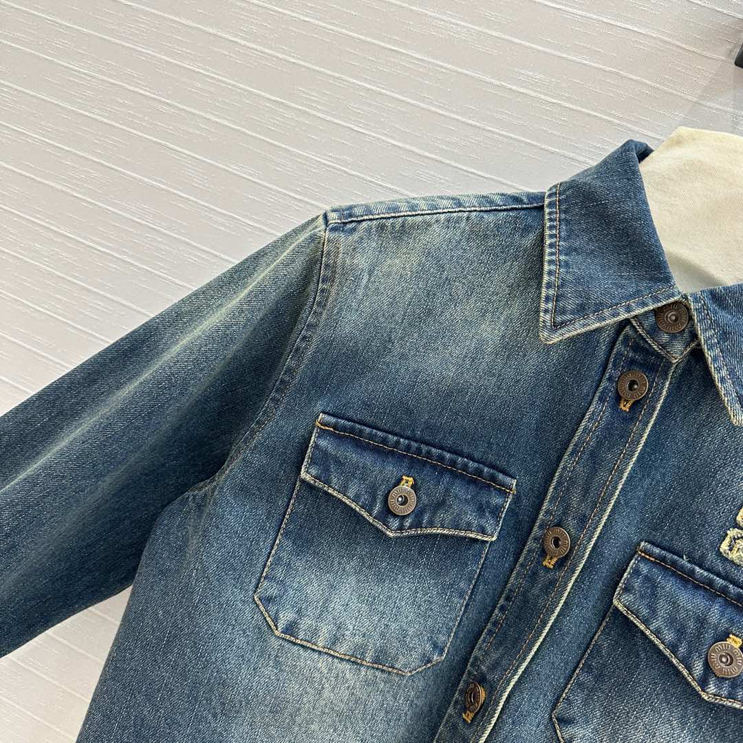 Miu Miu Denim Shirt Blue Cotton