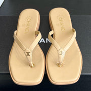 Chanel 2026 Flip-Flops Sandals Beige Sheepskin 977142