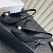 Chanel 2026 High Heels Sandals 60mm Black Cloth 977144