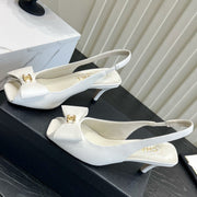 Chanel 2026 Bow-Tie Sandals 60mm Suede Sheepskin 977148
