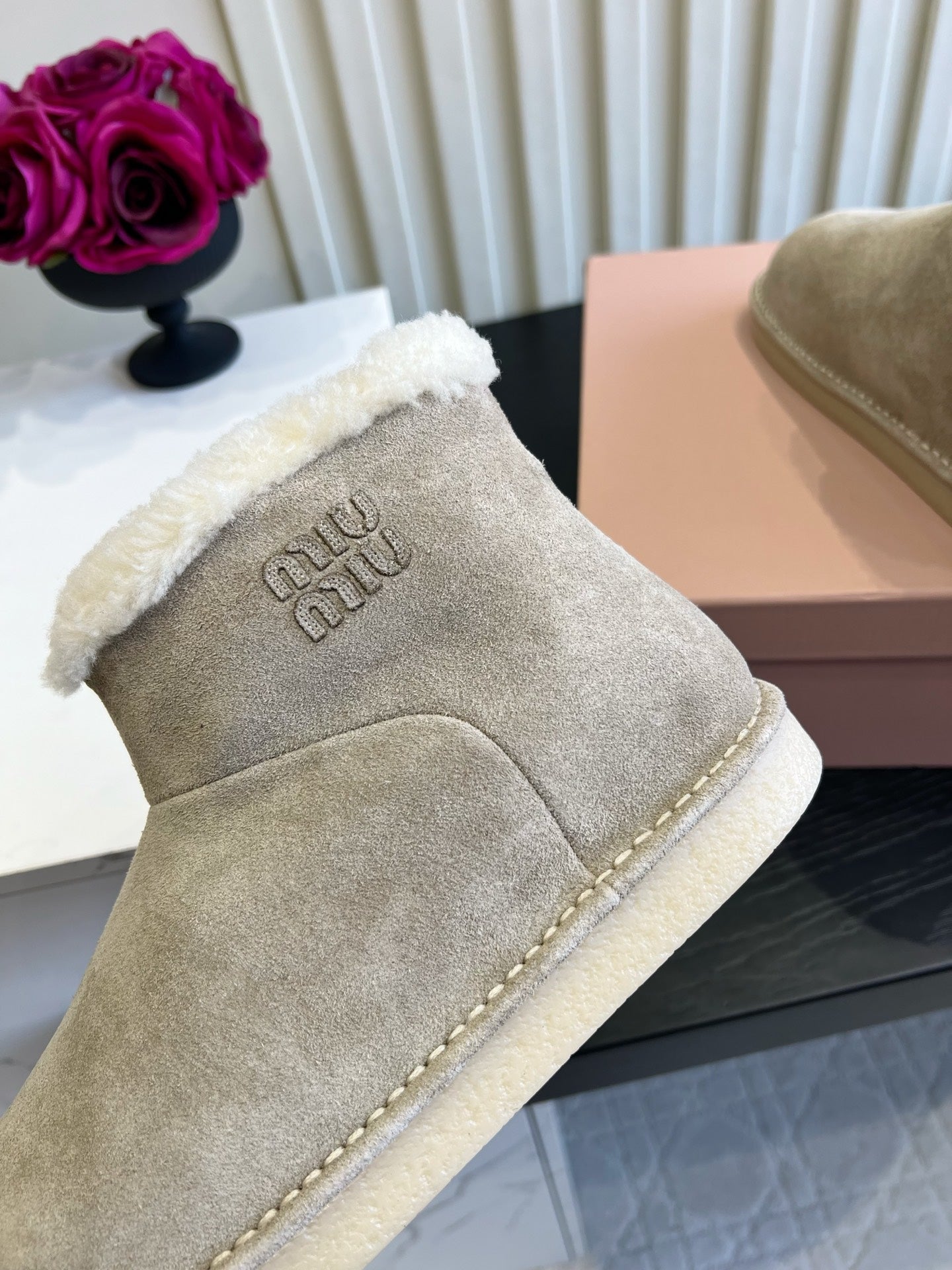 Miu Miu 2026 Snow Ankle Boots Suede 977010