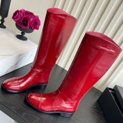 Chanel 2026 Perforated Toe Boots Patent Leather 977237