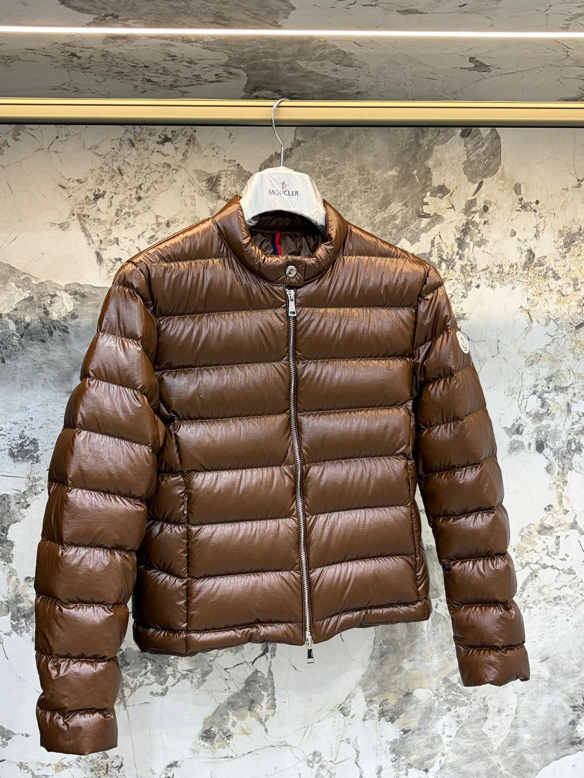 Moncler 2026 Papillon Short Stand Collar Jacket Nylon Down