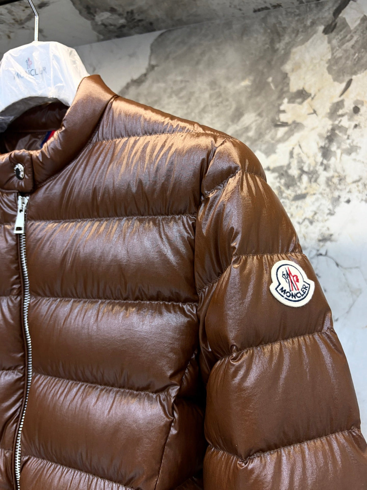 Moncler 2026 Papillon Short Stand Collar Jacket Nylon Down