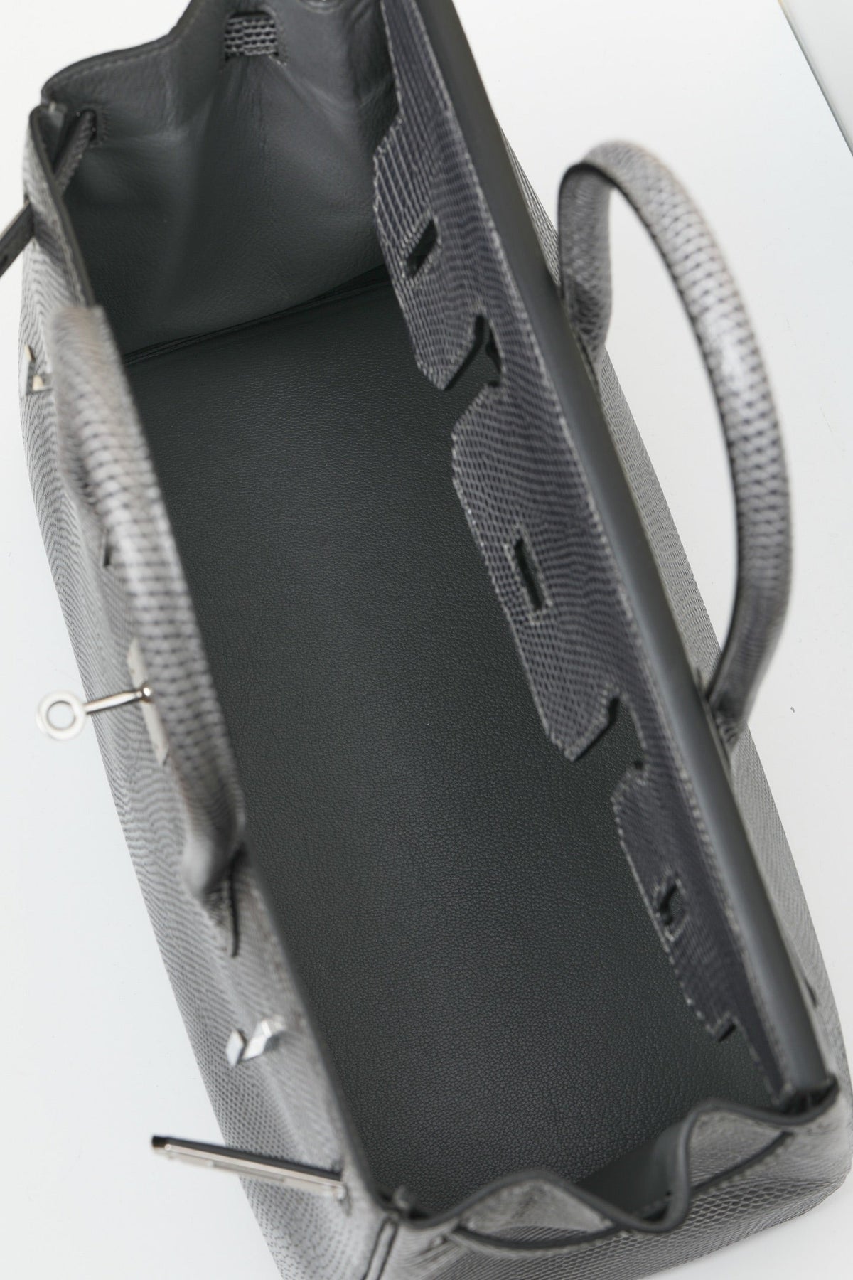 High-end Hermes 2026 Birkin Bag 30cm Gris Fonce Lizard Skin