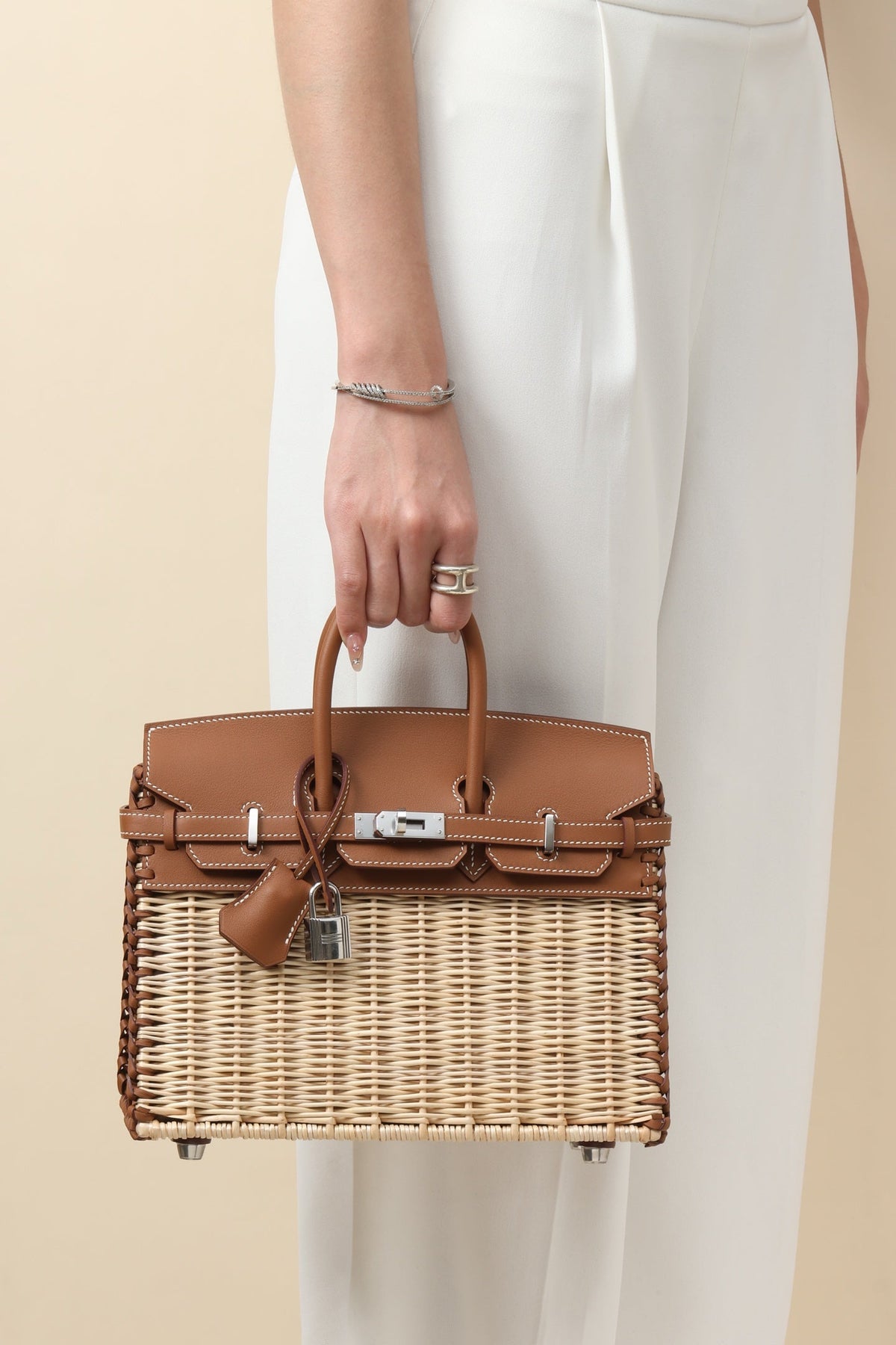 High-end Hermes 2026 Birkin Picnic Bag 25cm Swift Rattan