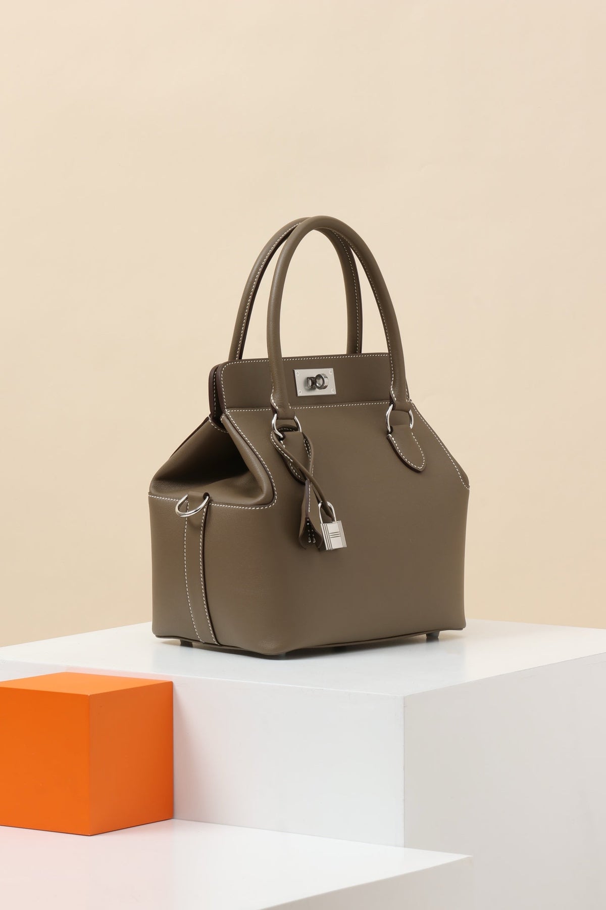 High-end Hermes 2026 Toolbox Bag 21cm Swift Leather