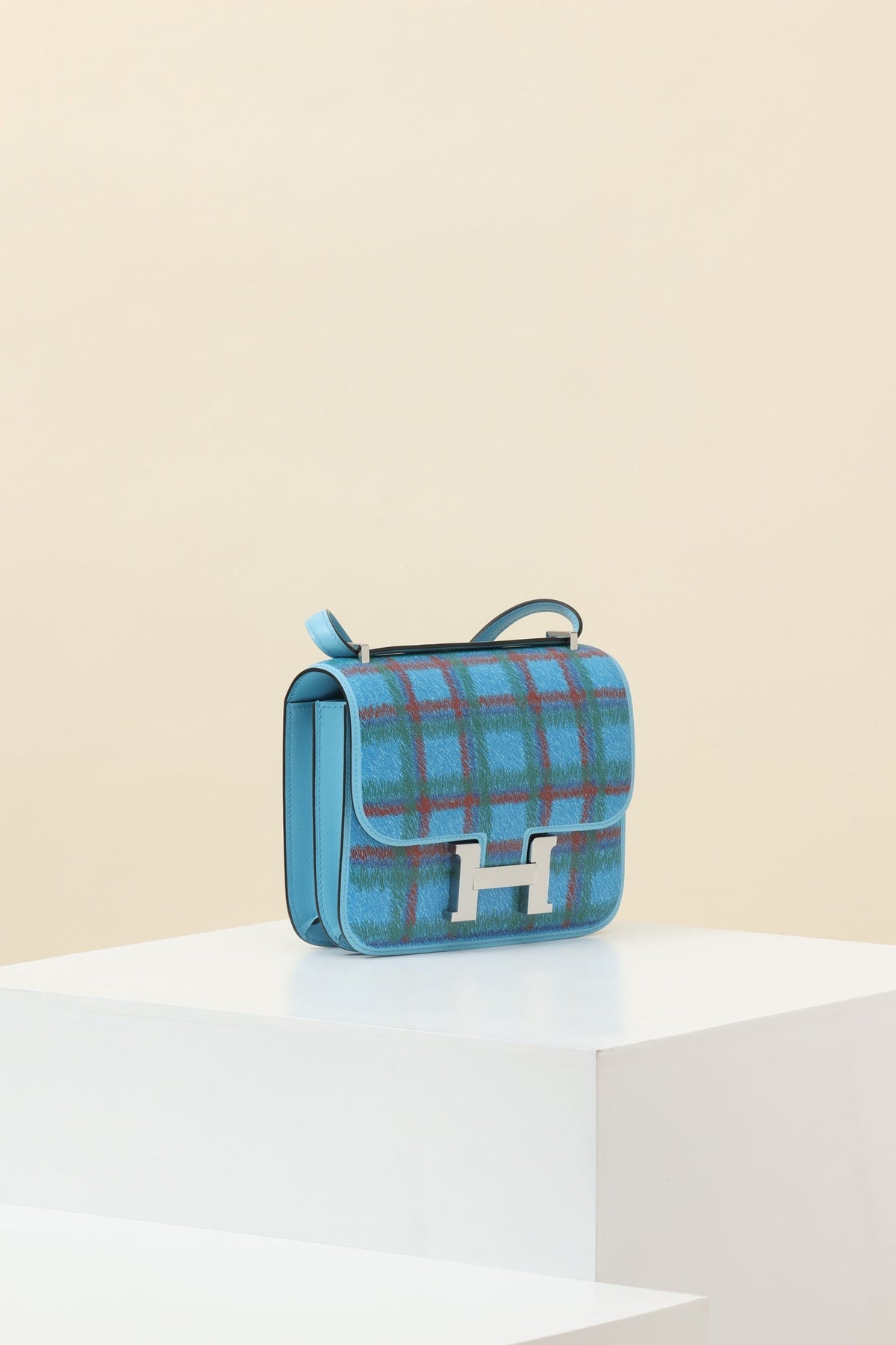 High-end Hermes 2026 Constance 18 Tartan Bag Swift Leather