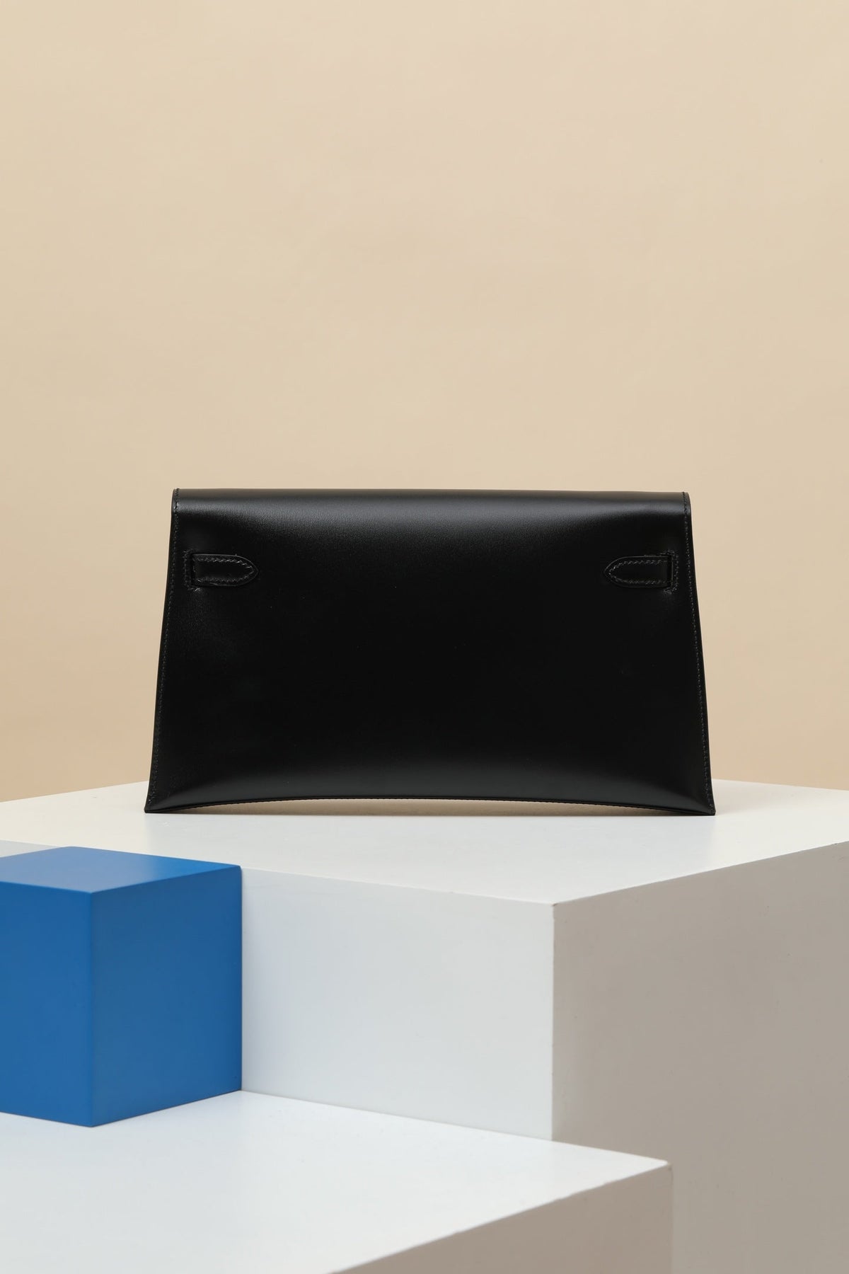 High-end Hermes 2026 Kelly Elan "Cheval de Bois" Bag 27.5cm Black Box Leather
