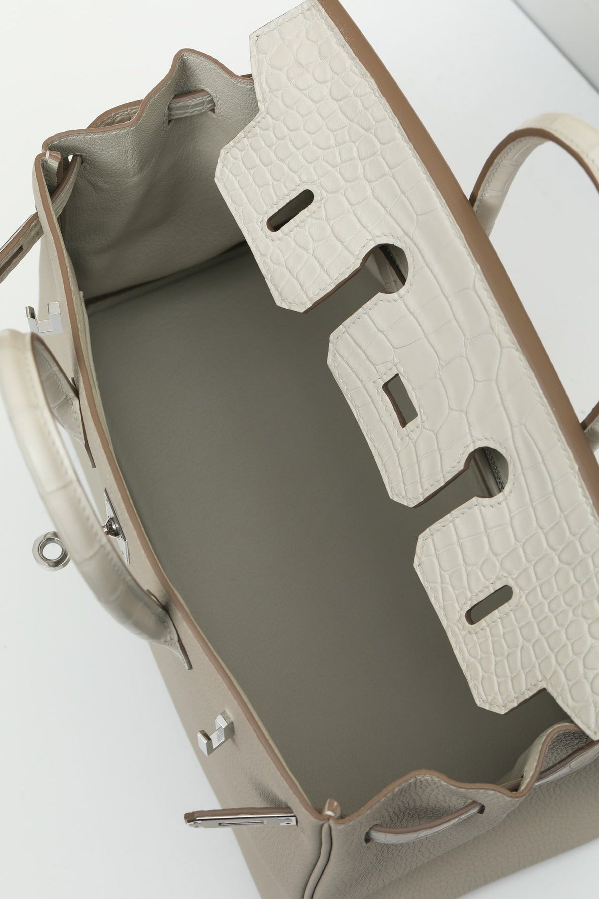 High-end Hermes 2026 Birkin Bag 25cm Togo And Crocodile Leather