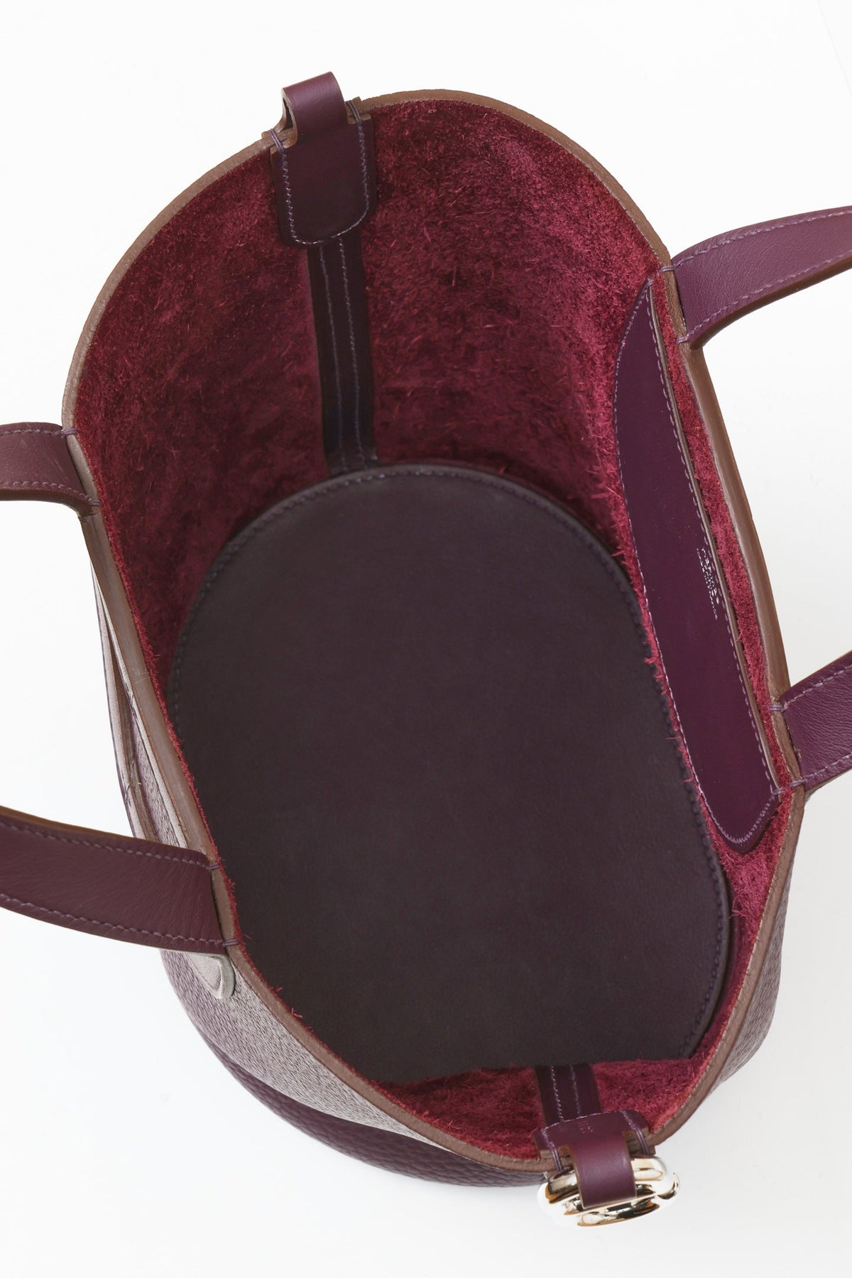 High-end Hermes 2026 In The Loop Bag 22cm Grape Purple Taurillon Clemence leather