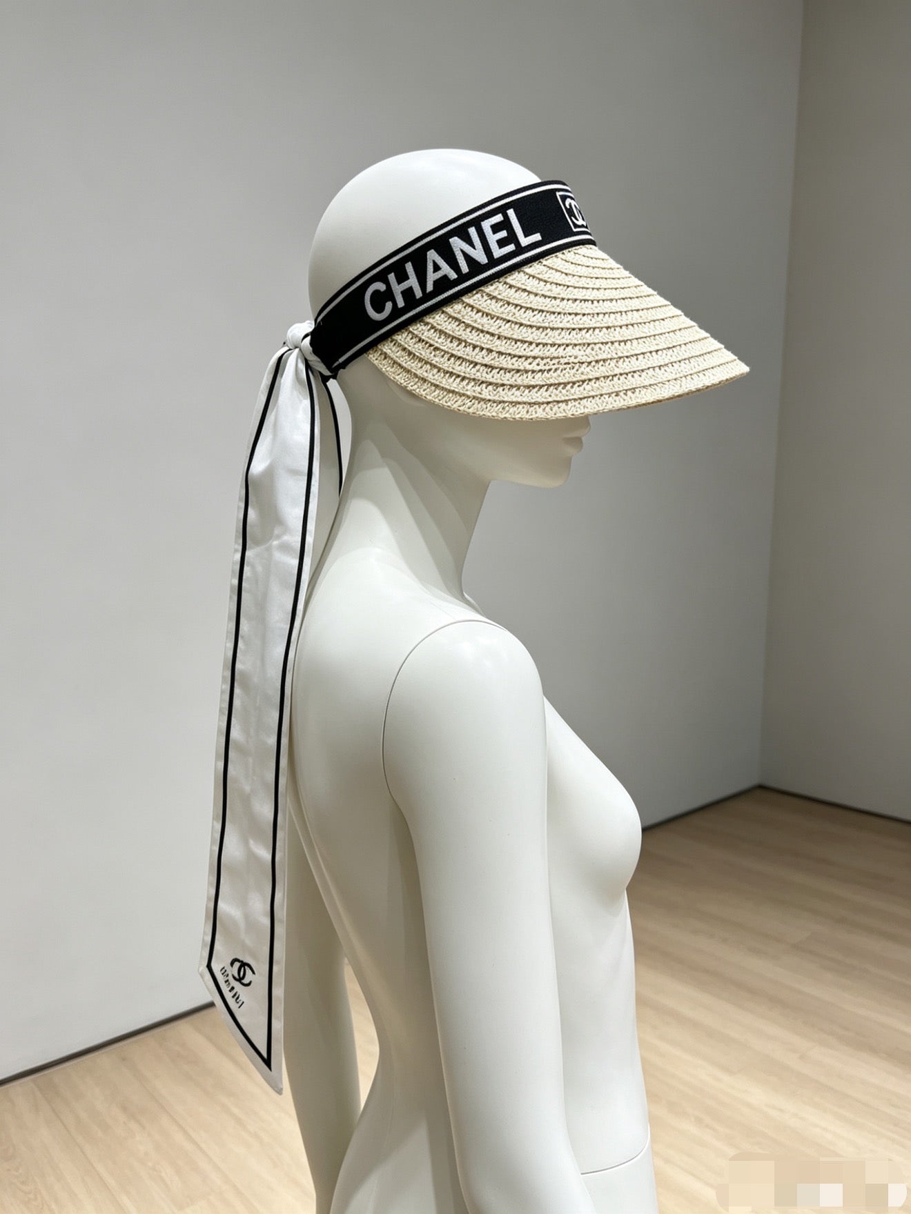 Chanel Visor Hat With Bow Detail 280793
