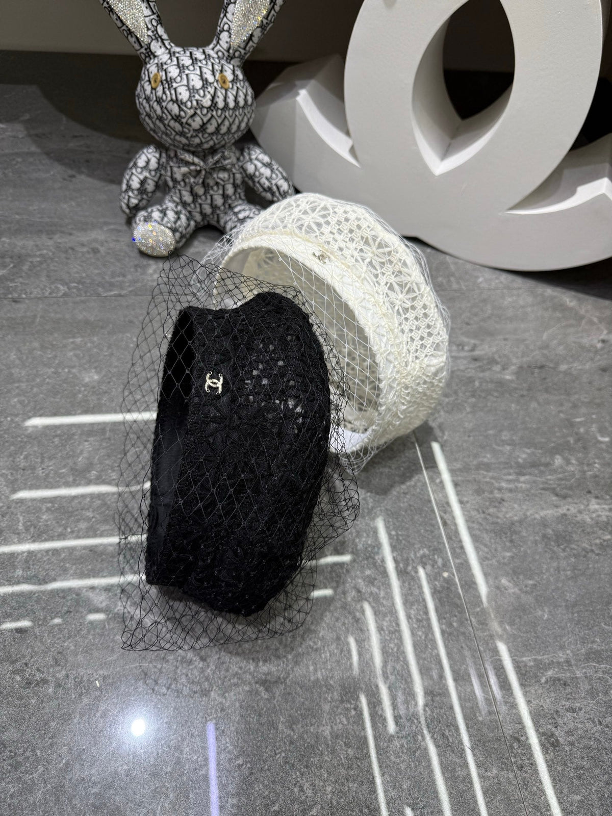 Chanel Lace Mesh Beret 413052