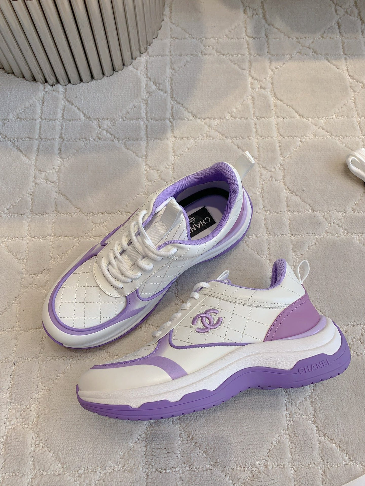 Chanel 2026 Quilted Platform Sneakers Leather 183733