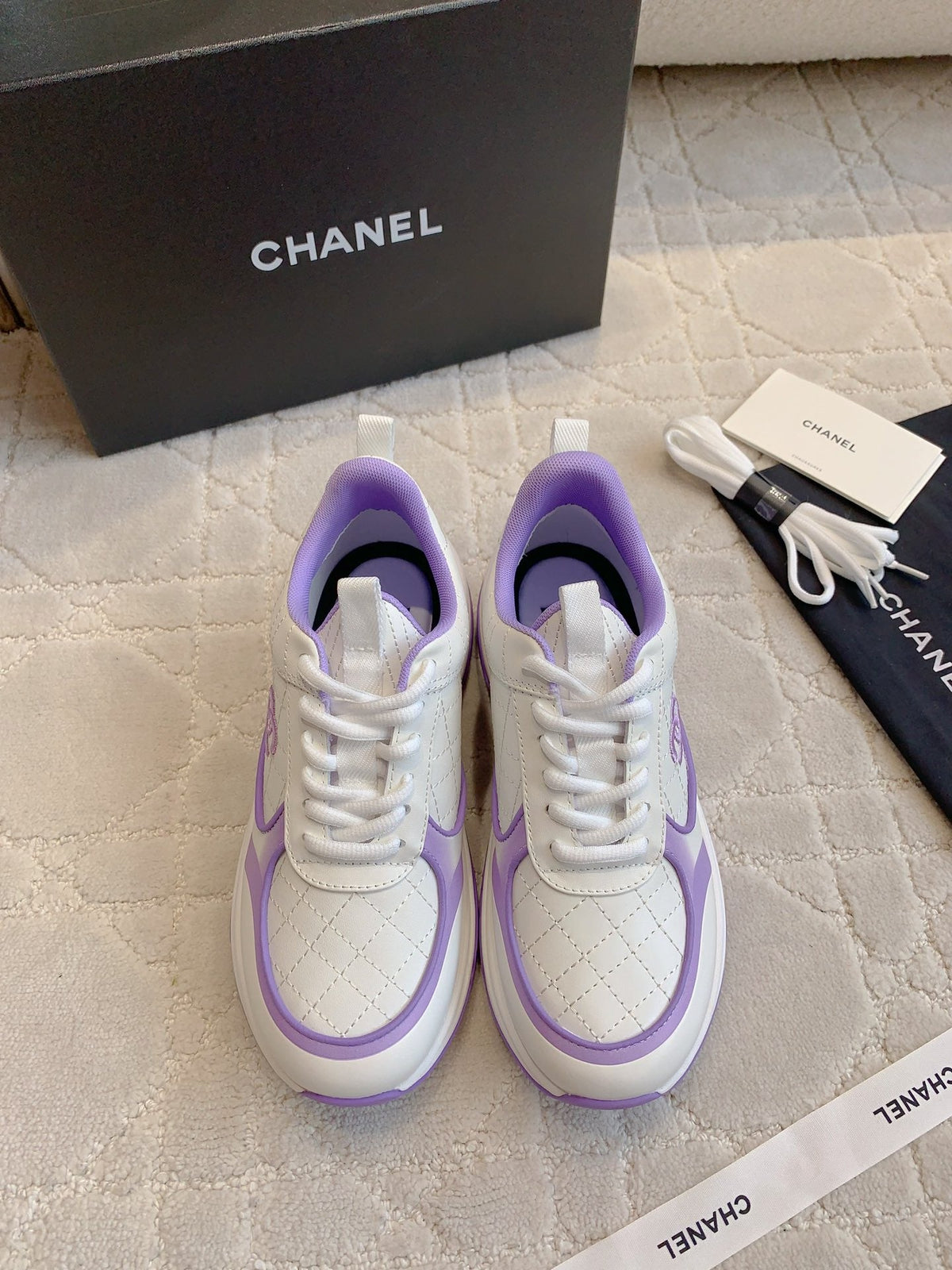 Chanel 2026 Quilted Platform Sneakers Leather 183733