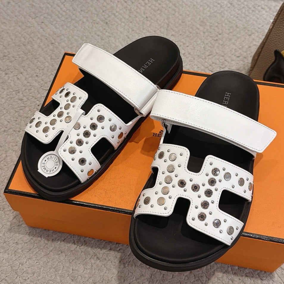 Hermes 2026 Chypre Sandal With Clou de Selle Details Calfskin 960069