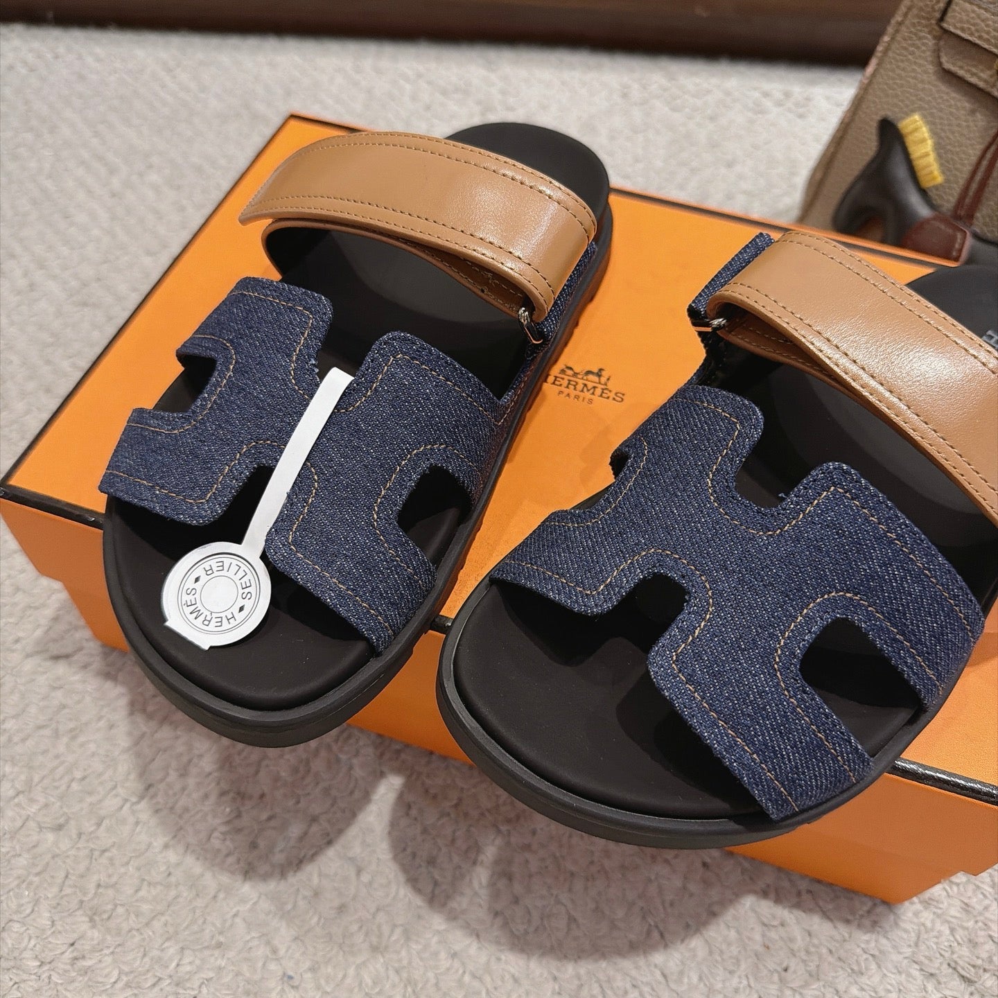 Hermes 2026 Chypre Sandal Canvas Leather 960074