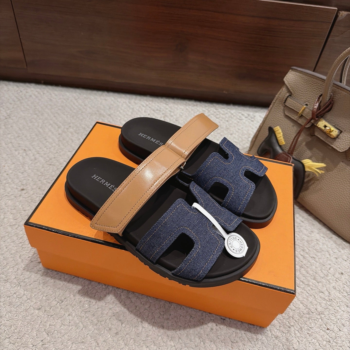 Hermes 2026 Chypre Sandal Canvas Leather 960074