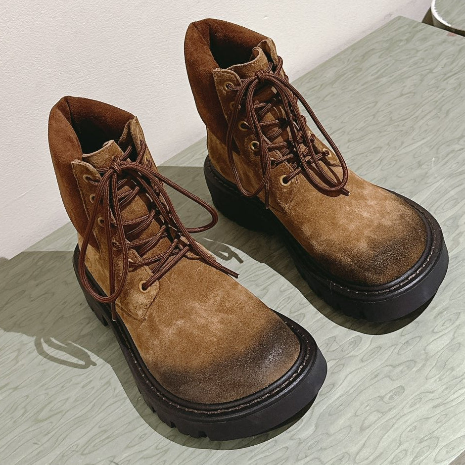 Loewe 2026 Sierra Ankle Boots Brown Tobacco Suede 654242