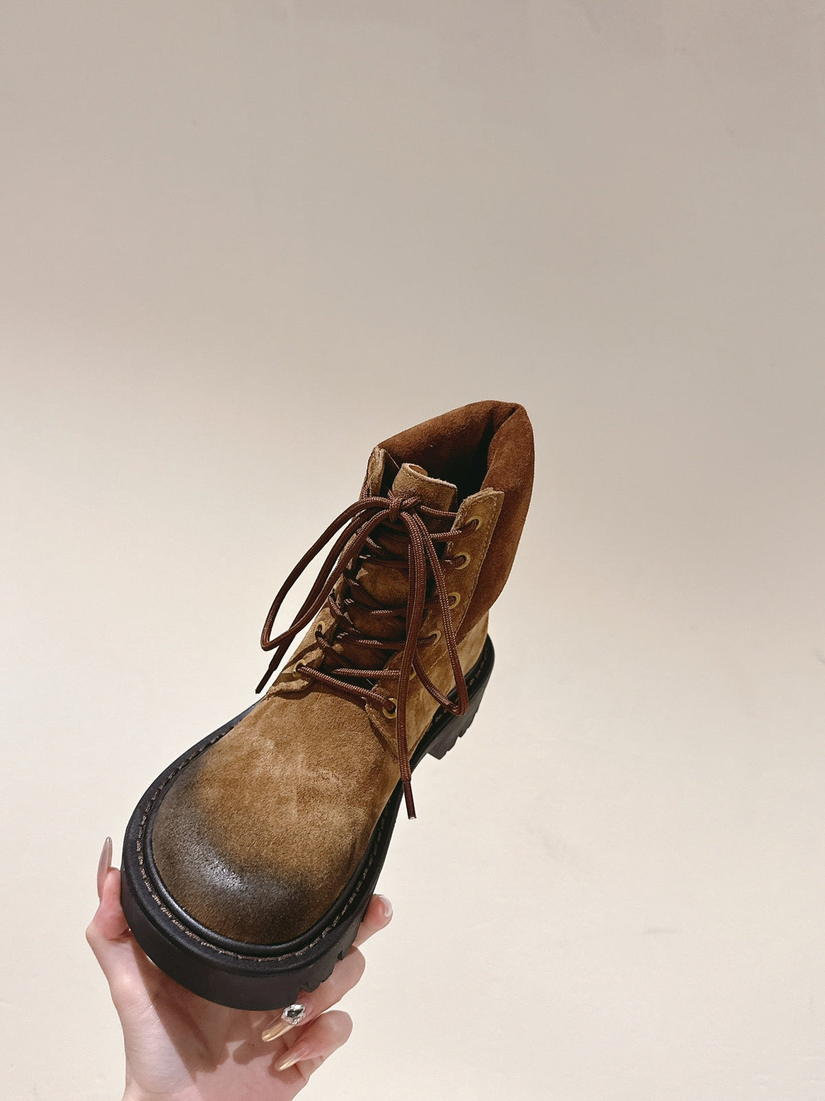 Loewe 2026 Sierra Ankle Boots Brown Tobacco Suede 654242