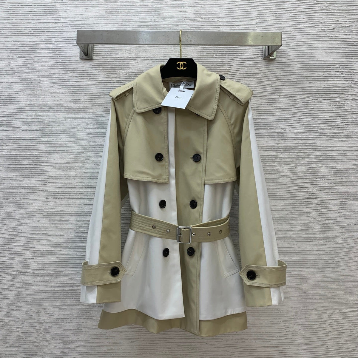 Dior 2026 Double-Breasted Coat with Belt Cotton 425781