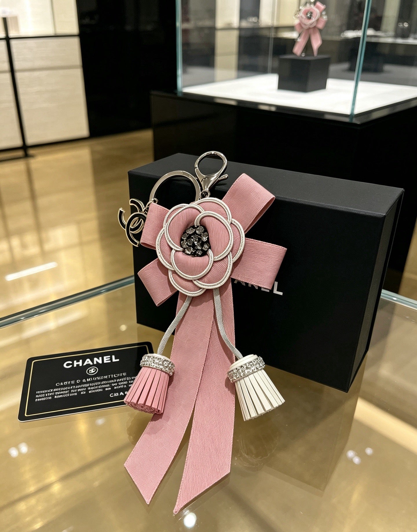Chanel Camellia Ribbon Charm
