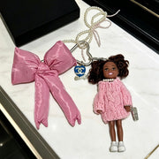 Chanel Pink Bow Doll Bag Charm