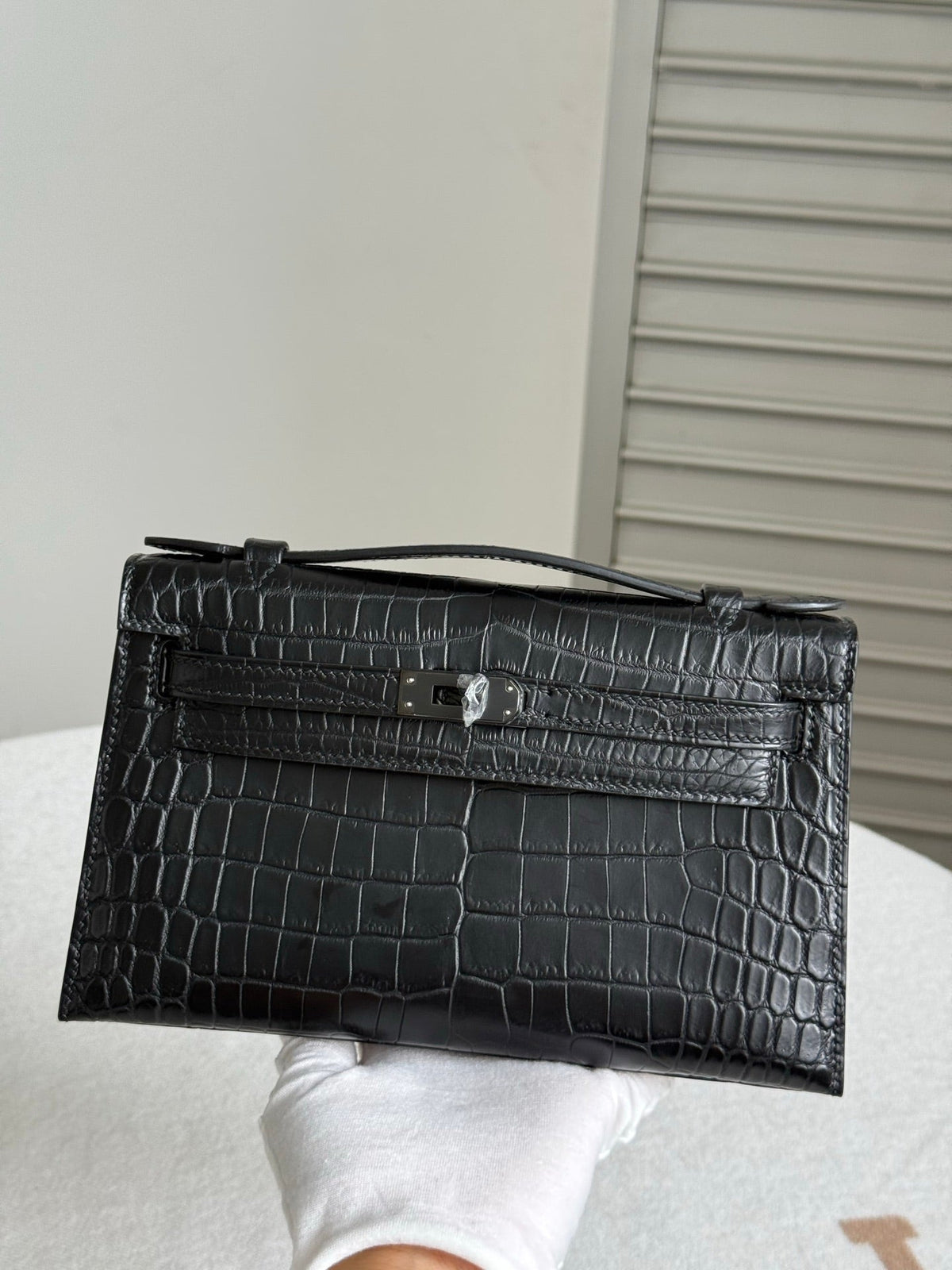 High-end Hermes 2026 Kelly Pochette Bag 22cm Crocodile Leather
