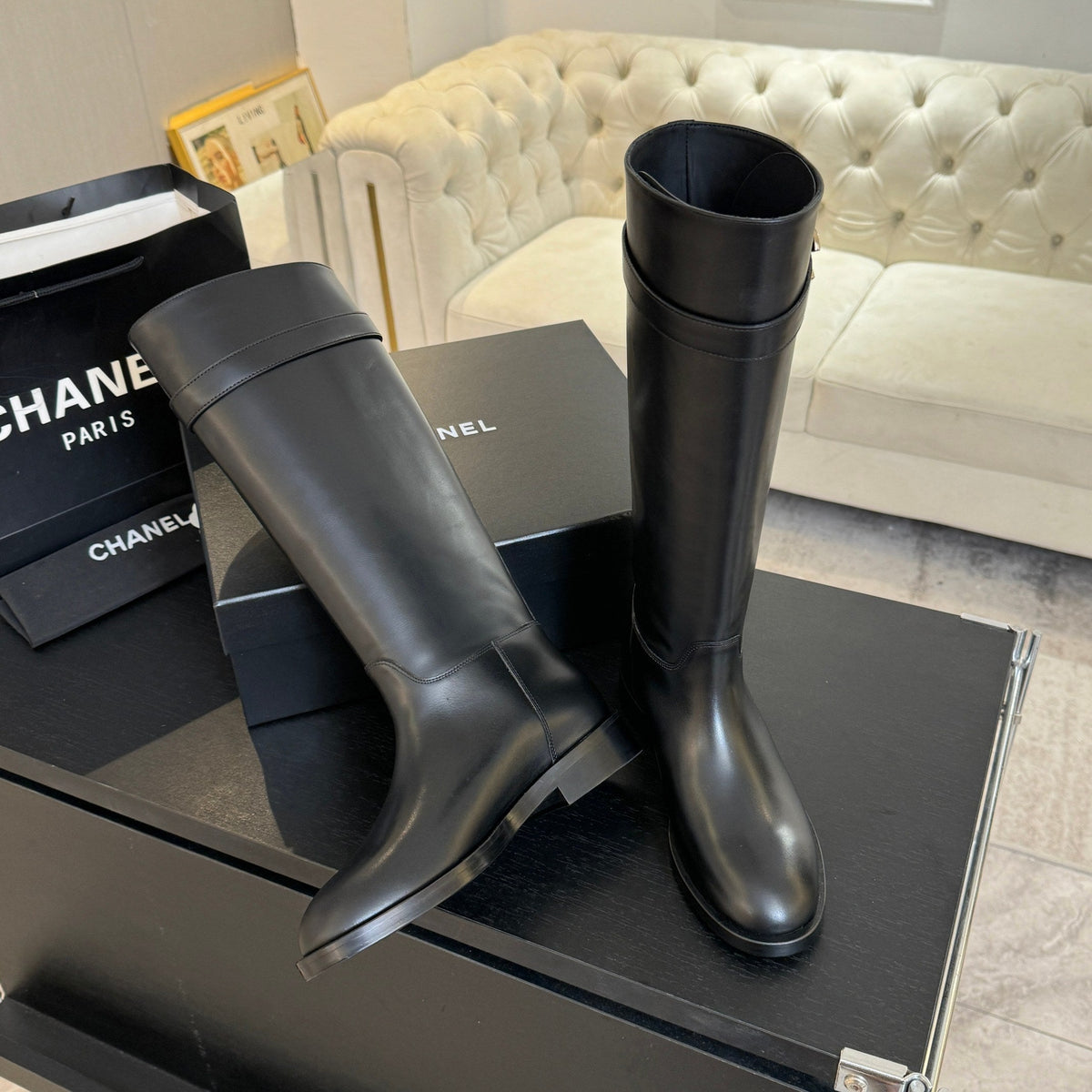 Chanel 2026 Chain Riding Boot Sheepskin 958097
