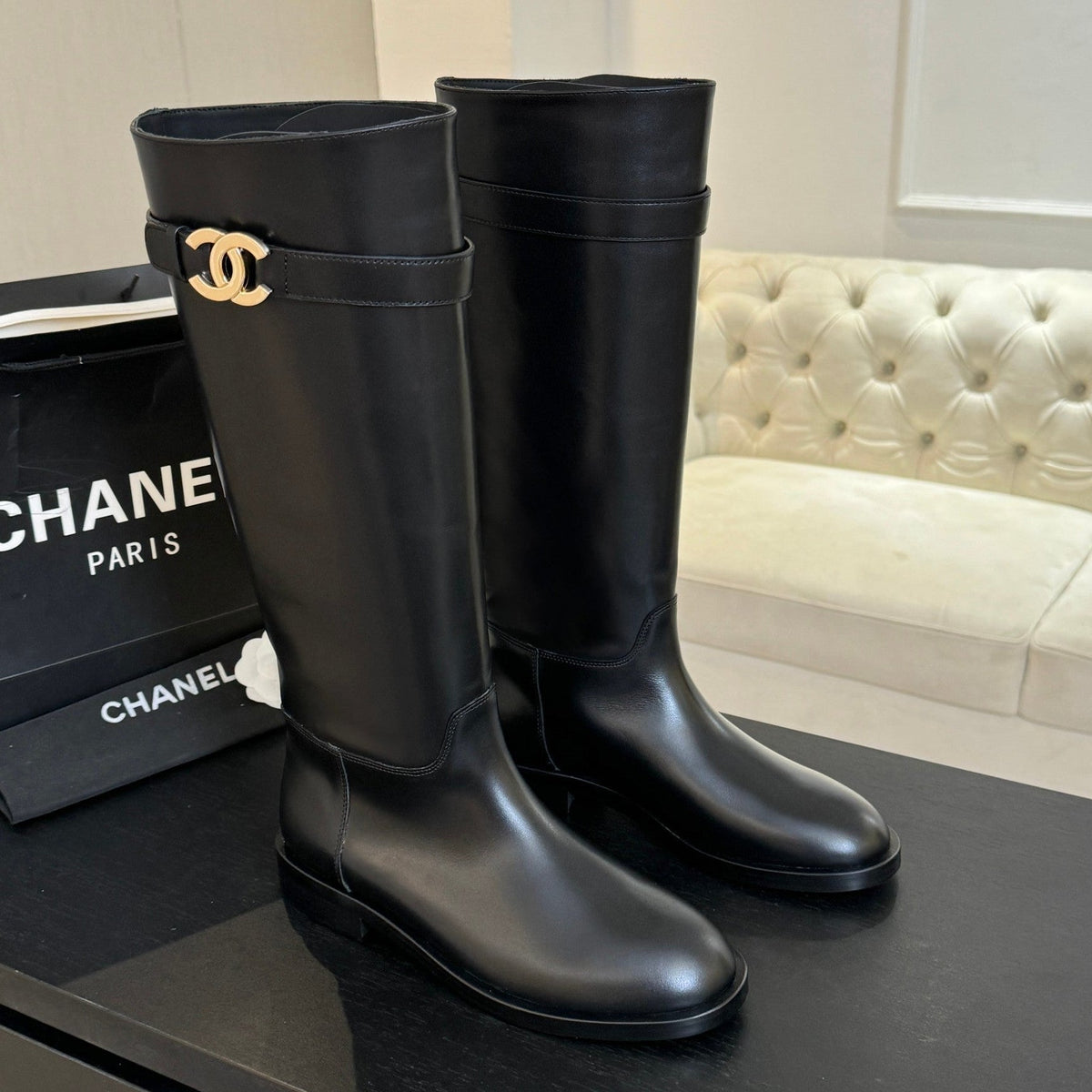 Chanel 2026 Chain Riding Boot Sheepskin 958097