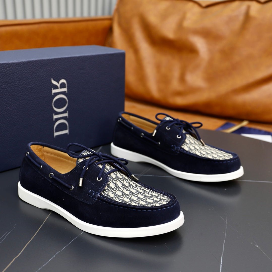 CD GRANVILLE BOAT SHOE NAVY-BEIGE SUEDE