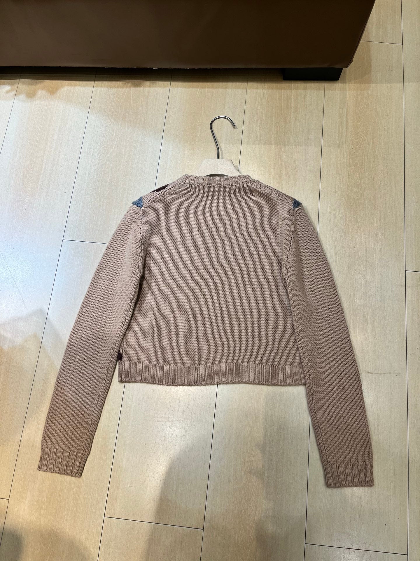 Prada 2025 Quilted Sweater Brown mix Colors Wool Cashmere