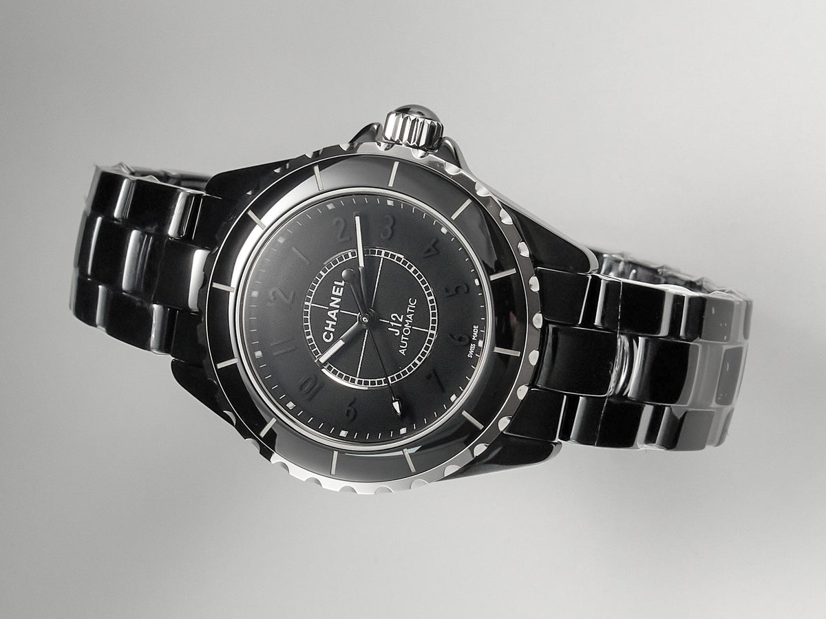 J12 Automatic Black Ceramic Black Numerals Black Dial Black Steel Hands
