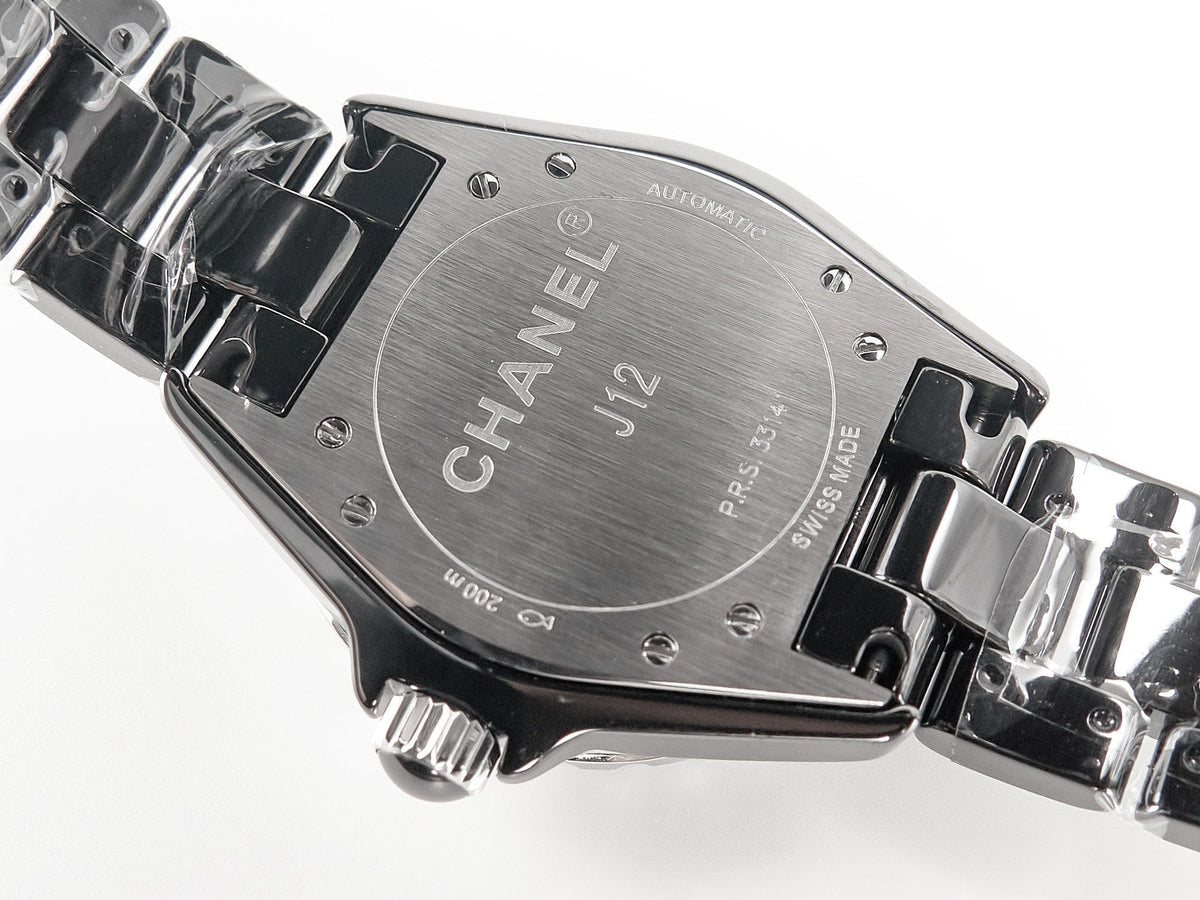 J12 Automatic Black Ceramic Black Numerals Black Dial Black Steel Hands