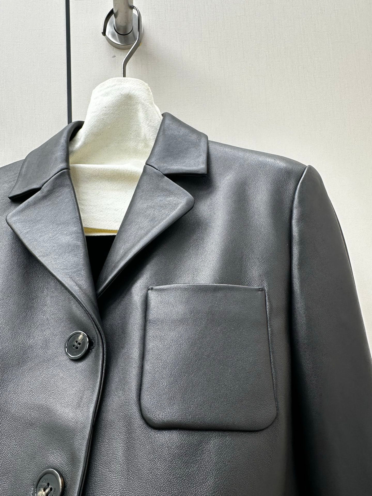 Miumiu 2026 Short Blazer Black Leather 418940