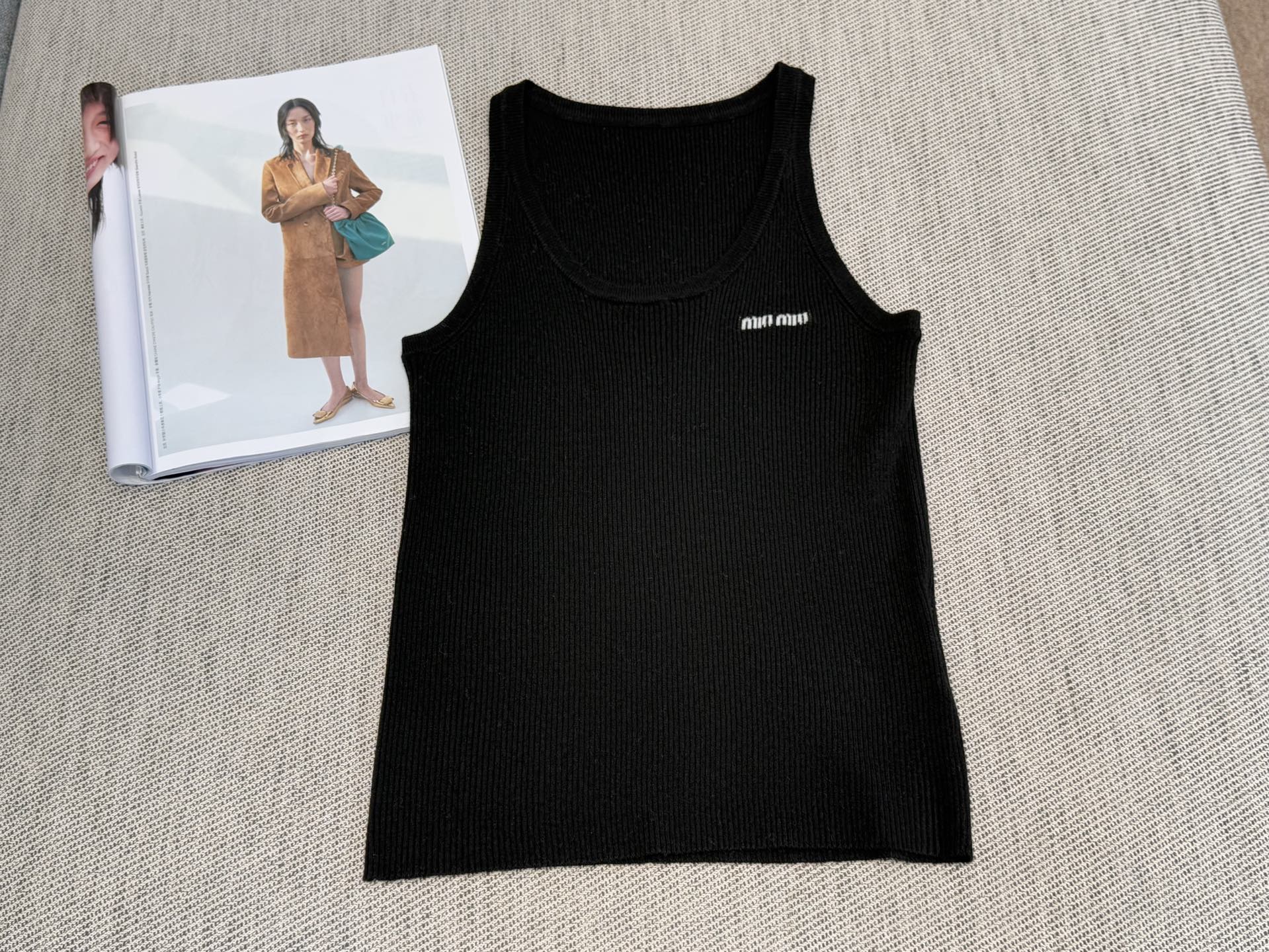 Miu Tank Top Wool Fabric 232706