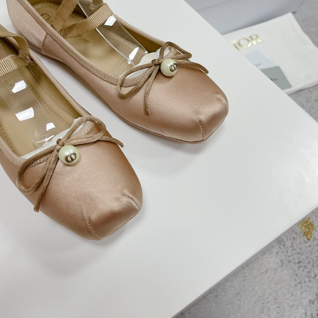 Dior 2026 Grosgrain D-Joy Ballet Flats Satin 966604