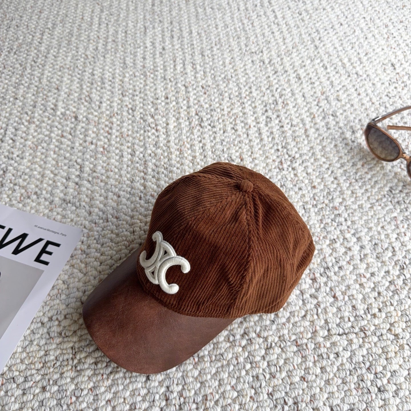 Celine Triomphe Baseball Cap Velvet